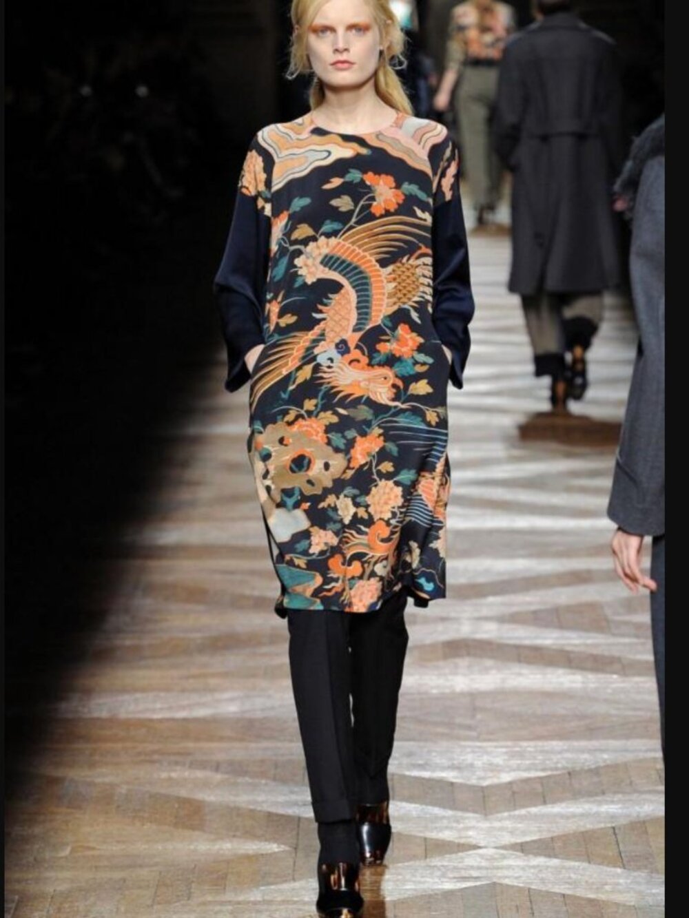 Dries Van Noten Ready-to-Wear Paris Fashion Week A/W 2012/13Silk Dragon Dress